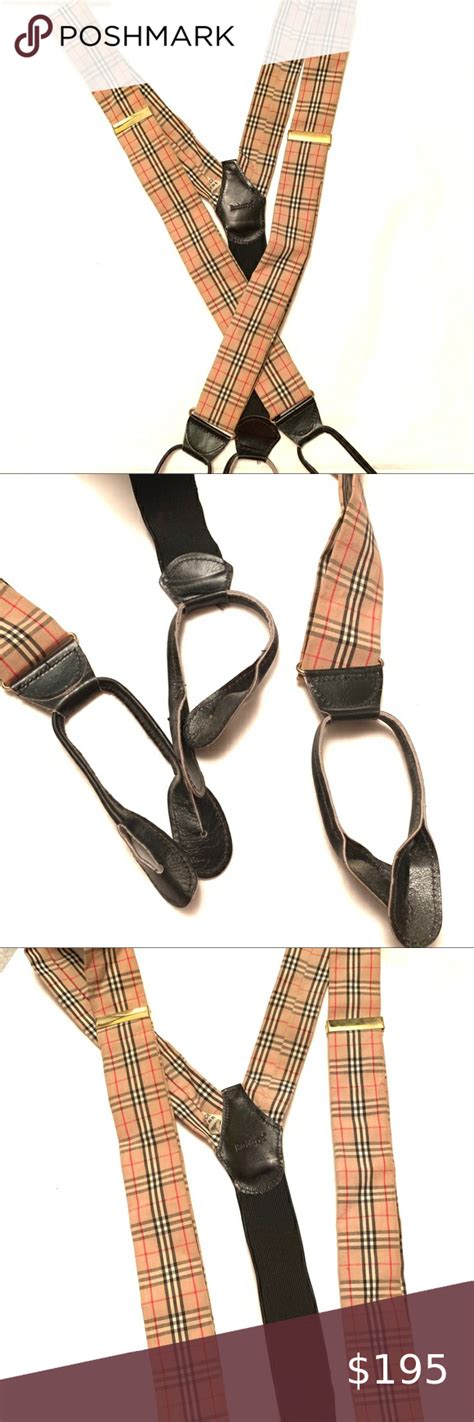 mens burberry suspenders|Burberry men's accessories.